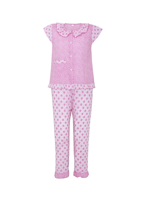 

Punkster Girls Pink Printed Night suit 13159B