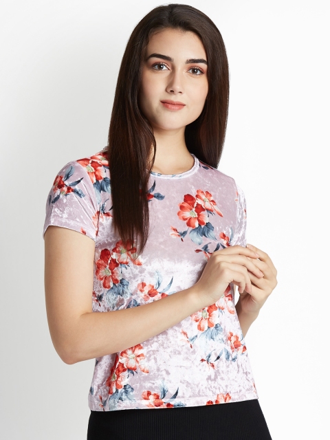 

Honey by Pantaloons Women Mauve Printed Top