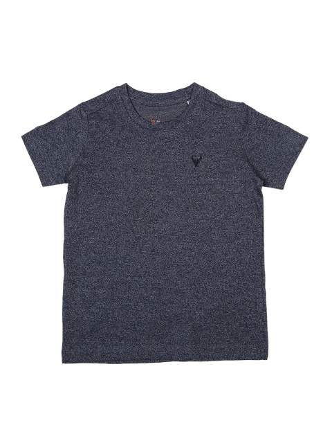 

Allen Solly Junior Boys Navy Blue Solid Round Neck T-shirt