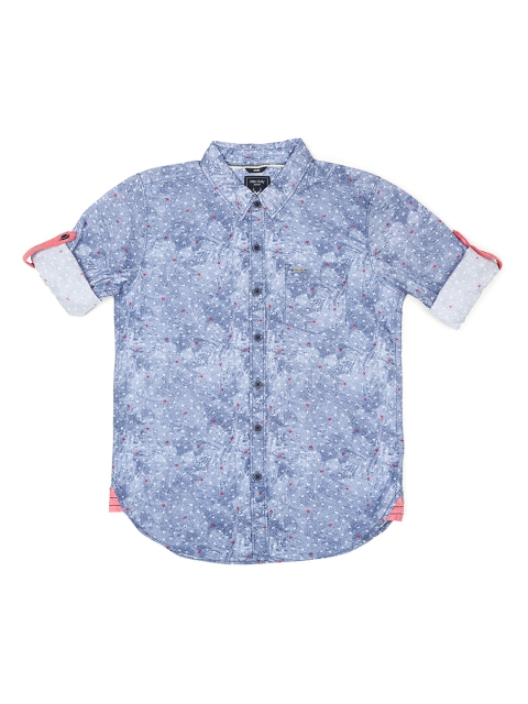 

Allen Solly Junior Boys Blue Regular Fit Printed Casual Shirt