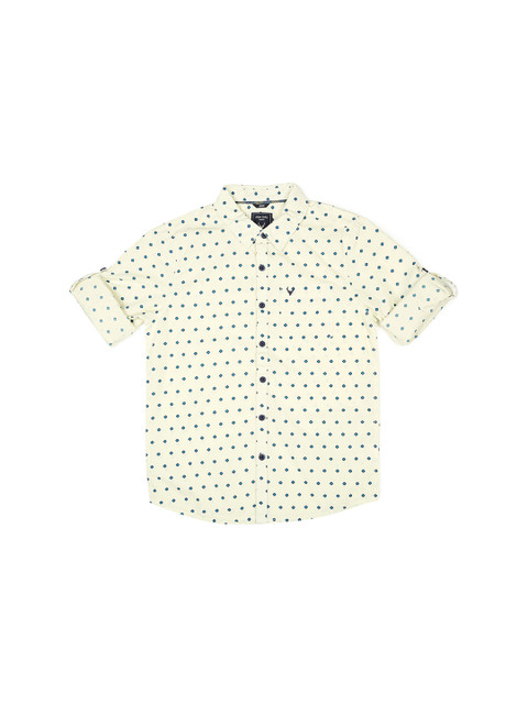 

Allen Solly Junior Boys Yellow Regular Fit Printed Casual Shirt