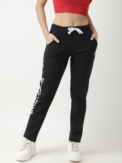 

Club York Women Black Slim Fit Printed Track Pants