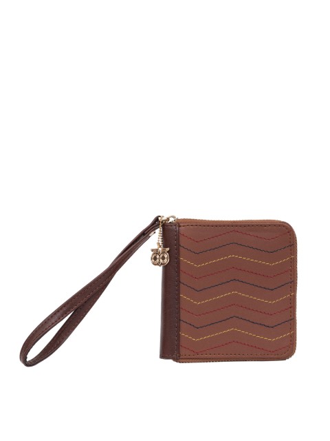 

Chumbak Women Brown Textured Two Fold Wallet