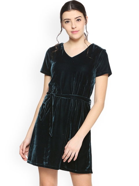 

Allen Solly Woman Women Green Solid Fit and Flare Dress