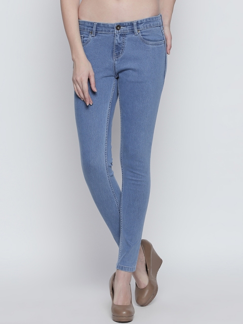 

High Star Women Blue Slim Fit Mid-Rise Clean Look Stretchable Cropped Jeans