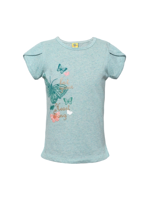 

Punkster Girls Green Printed Top