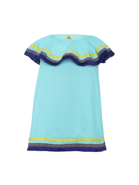 

Punkster Girls Blue Solid A-Line Top