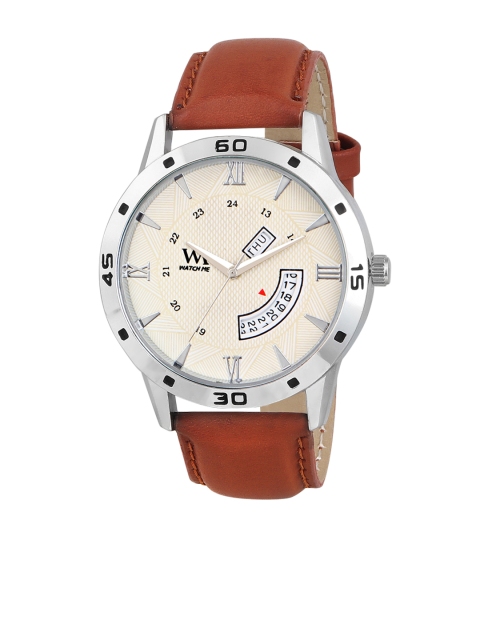 

WM Men Off-White Leather Analogue Watch DDWM-048aeonss