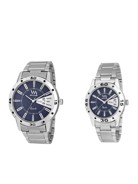 

WM Unisex Pack of 2 Silver-Toned Analogue Watches DDWM-008