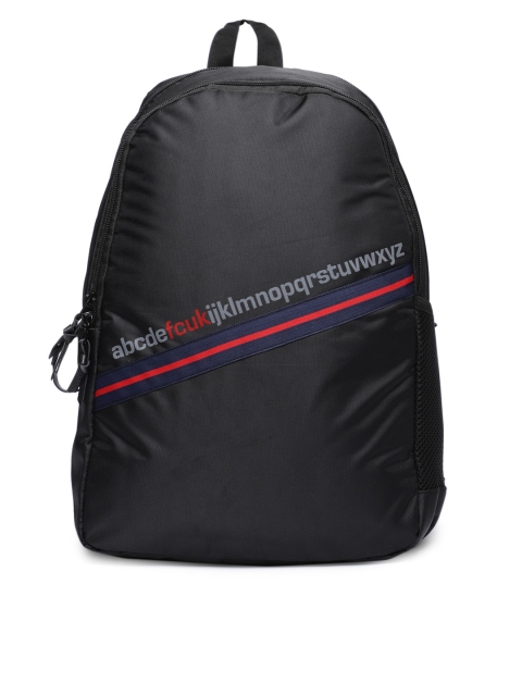 

French Connection Unisex Black Solid Backpack
