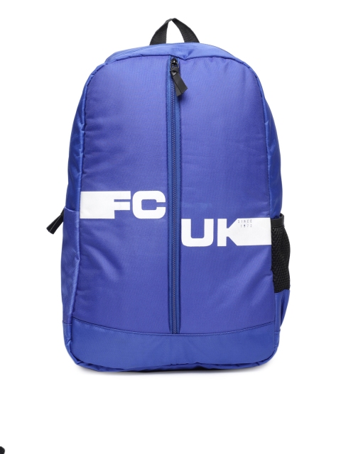

French Connection Men Blue Brand Logo Backpack