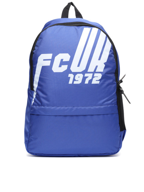 

French Connection Unisex Blue Brand Logo Backpack
