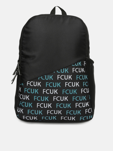 

French Connection Unisex Black Printed Backpack