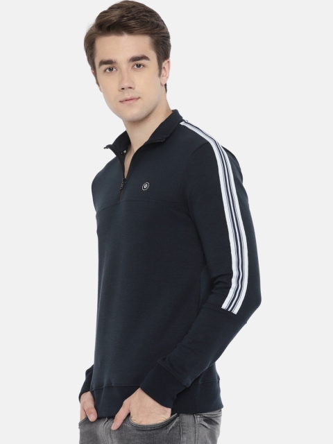 

Jack & Jones Men Navy Blue Solid Sweatshirt