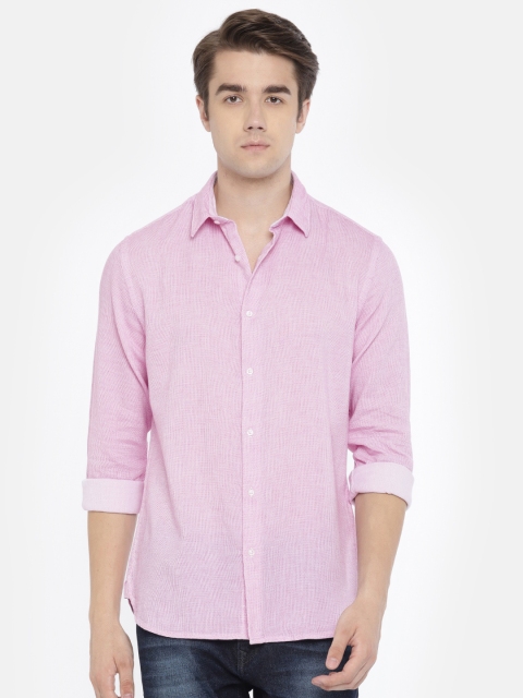 

Jack & Jones Men Pink Slim Fit Solid Casual Shirt
