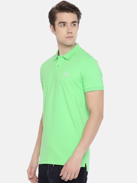 

Jack & Jones Men Green Solid Polo Collar T-shirt