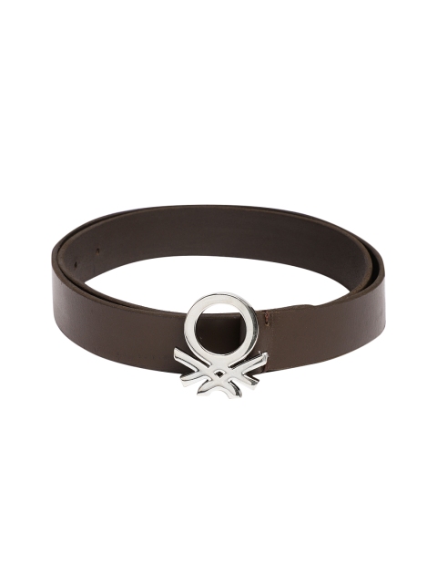 

United Colors of Benetton Men Brown Leather Solid Belt
