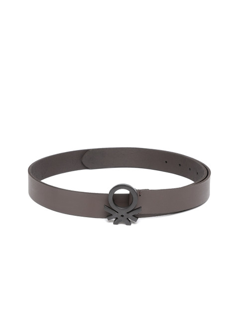 

United Colors of Benetton Men Coffee Brown Leather Solid Belt