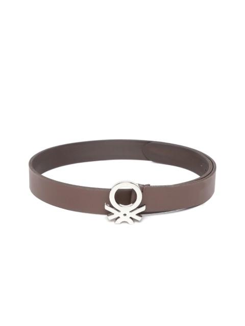 

United Colors of Benetton Men Coffee Brown Leather Solid Belt