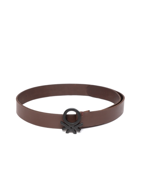 

United Colors of Benetton Men Coffee Brown Solid Leather Belt