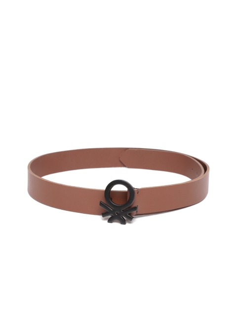 

United Colors of Benetton Men Brown Solid Leather Belt