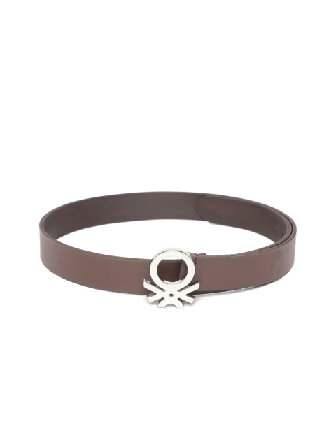 

United Colors of Benetton Men Coffee Brown Leather Solid Belt