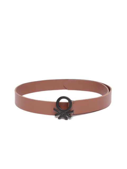 

United Colors of Benetton Men Brown Solid Leather Belt