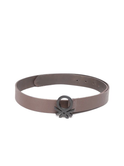 

United Colors of Benetton Men Brown Solid Leather Belt