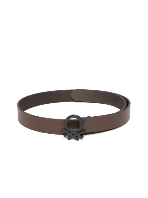

United Colors of Benetton Men Coffee Brown Leather Solid Belt