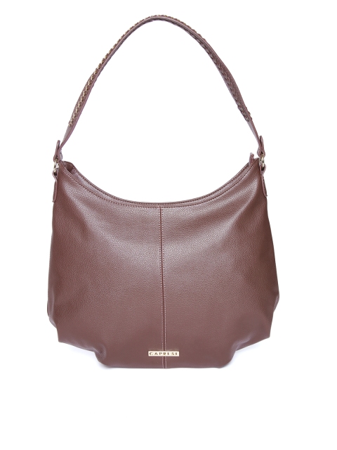

Caprese Maroon Solid Hobo Bag