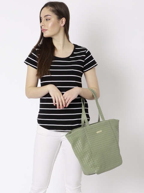 

Caprese Green Textured Shoulder Bag