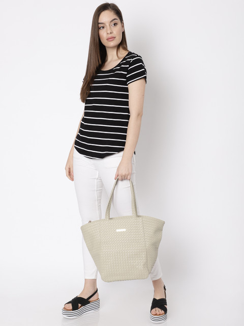 

Caprese Beige Textured Shoulder Bag