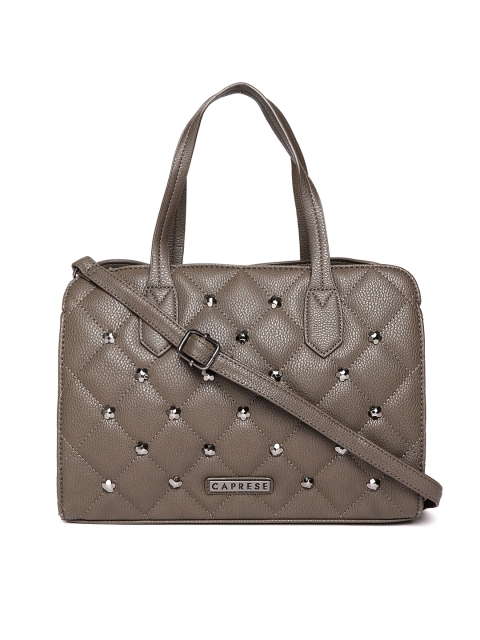 

Caprese Taupe Embellished Handheld Bag with Sling Strap
