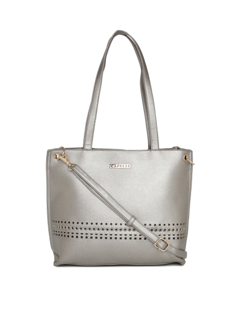 

Caprese Silver-Toned Solid Shoulder Bag
