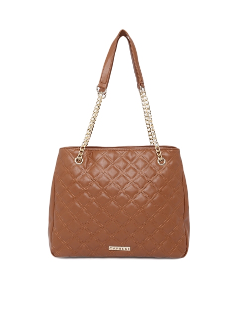

Caprese Tan Brown Solid Shoulder Bag