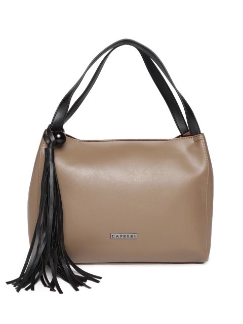 

Caprese Brown Solid Tasselled Shoulder Bag