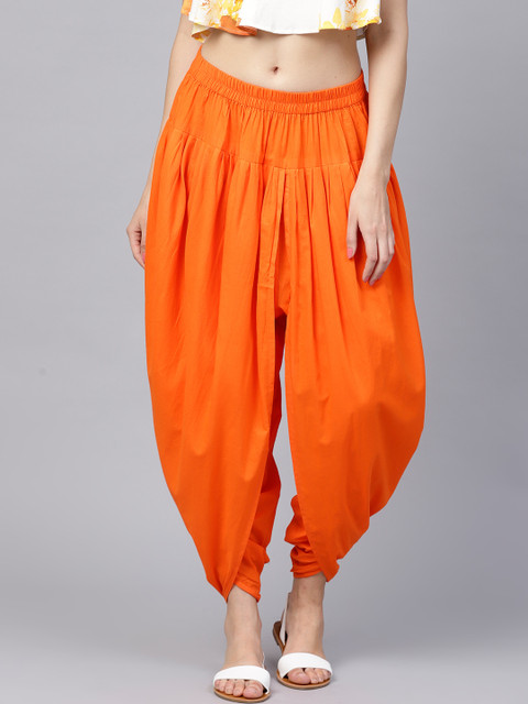 

Nayo Women Orange Regular Fit Solid Dhoti Pants