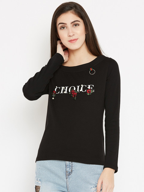 

Madame Women Black Solid Top