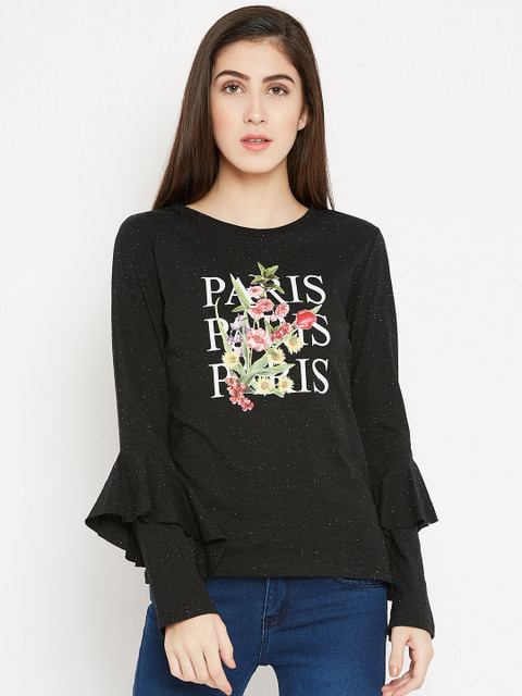 

Madame Women Black Printed Top