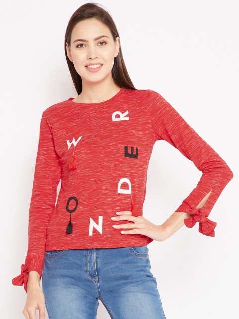 

Madame Women Red Printed Top