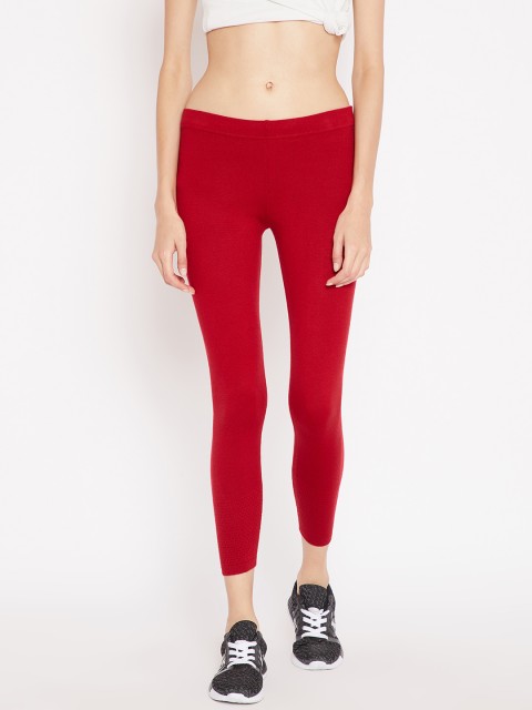

Madame Women Red Solid Winter Leggings