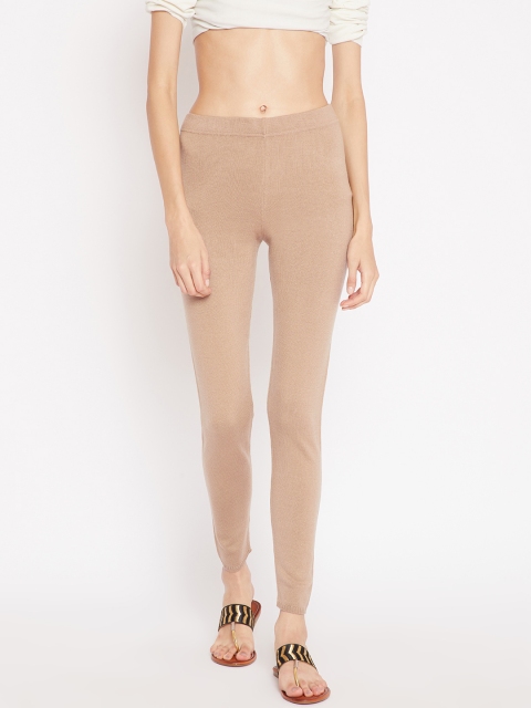 

Madame Women Beige Solid Winter Leggings