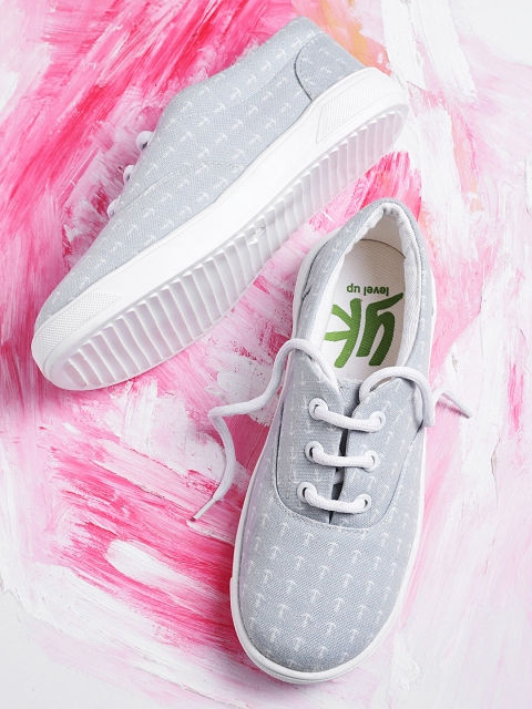 

YK Boys Grey Printed Sneakers