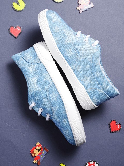 

YK Boys Blue Printed Denim Sneakers