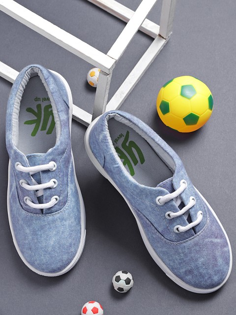 

YK Boys Blue Washed Denim Sneakers