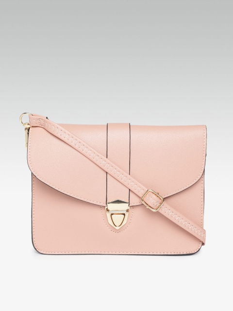 

DOROTHY PERKINS Peach-Coloured Solid Sling Bag