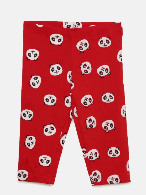 

Adams kids Girls Red Printed Leggings