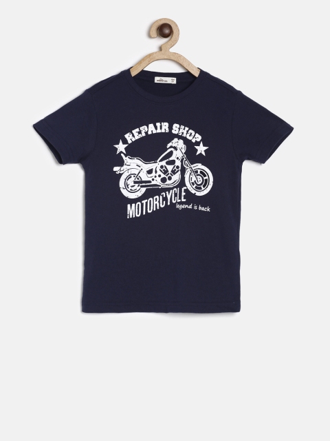 

Adams kids Boys Black Printed Round Neck T-shirt