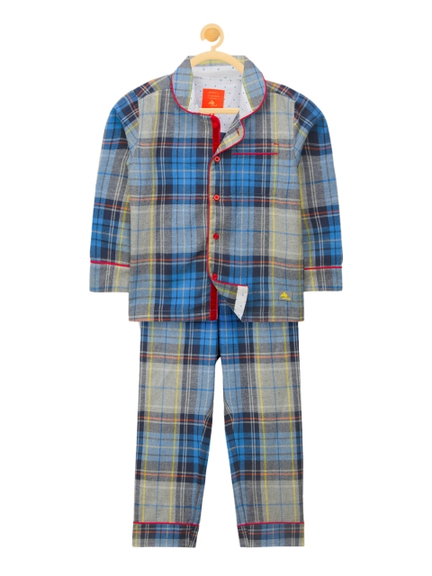 

Cherry Crumble Unisex Blue & Grey Checked Night Suit WS-NSUIT-7117