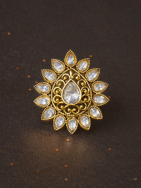 

Rubans Gold-Toned Handcrafted Ring